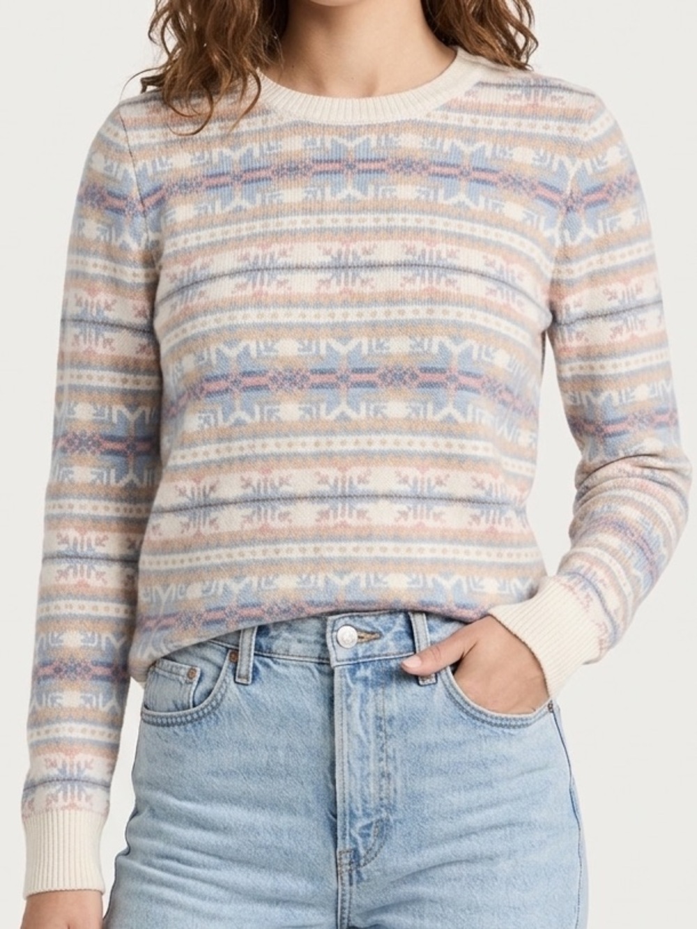 Le Tigre Pastel Patterned Crewneck Sweater